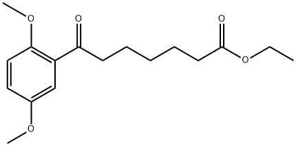 ETHYL 7-(2,5-DIMETHOXYPHENYL)-7-OXOHEPTANOATE 结构式