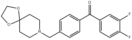 3,4-difluoro-4''-[8-(1,4-dioxa-8-azaspiro[4.5]decyl)methyl]benzophenone