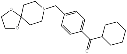 (4-((1,4-二噁烷-8-氮杂螺环并[4.5]癸烷-8-基)甲基)苯基)(环己烷基)甲酮 结构式