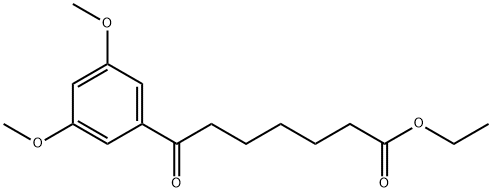 ETHYL 7-(3,5-DIMETHOXYPHENYL)-7-OXOHEPTANOATE 结构式
