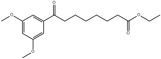 ETHYL 8-(3,5-DIMETHOXYPHENYL)-8-OXOOCTANOATE 结构式