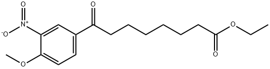 ETHYL 8-(4-METHOXY-3-NITROPHENYL)-8-OXOOCTANOATE 结构式