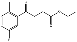 ETHYL 4-(2-METHYL-5-FLUOROPHENYL)-4-OXOBUTYRATE 结构式