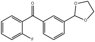 3'-(1,3-DIOXOLAN-2-YL)-2-FLUOROBENZOPHENONE 结构式