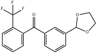 3'-(1,3-DIOXOLAN-2-YL)-2-TRIFLUOROMETHYLBENZOPHENONE 结构式