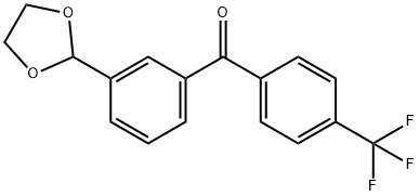 3-(1,3-DIOXOLAN-2-YL)-4'-TRIFLUOROMETHYLBENZOPHENONE 结构式
