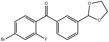 4-BROMO-3'-(1,3-DIOXOLAN-2-YL)-2-FLUOROBENZOPHENONE 结构式