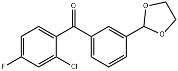 2-CHLORO-3'-(1,3-DIOXOLAN-2-YL)-4-FLUOROBENZOPHENONE 结构式