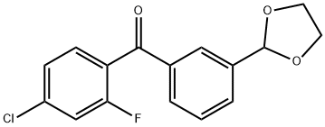 4-CHLORO-3'-(1,3-DIOXOLAN-2-YL)-2-FLUOROBENZOPHENONE 结构式