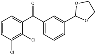 2,3-DICHLORO-3'-(1,3-DIOXOLAN-2-YL)BENZOPHENONE 结构式