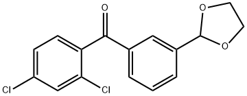2,4-DICHLORO-3'-(1,3-DIOXOLAN-2-YL)BENZOPHENONE 结构式
