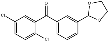 2,5-DICHLORO-3'-(1,3-DIOXOLAN-2-YL)BENZOPHENONE 结构式