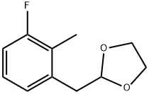 3-FLUORO-2-METHYL (1,3-DIOXOLAN-2-YLMETHYL)BENZENE 结构式