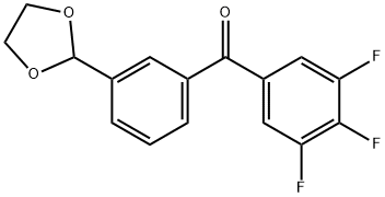 3-(1,3-DIOXOLAN-2-YL)-3',4',5'-TRIFLUOROBENZOPHENONE 结构式