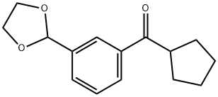 CYCLOPENTYL 3-(1,3-DIOXOLAN-2-YL)PHENYL KETONE 结构式