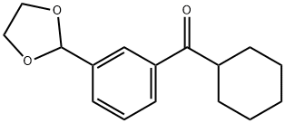CYCLOHEXYL 3-(1,3-DIOXOLAN-2-YL)PHENYL KETONE 结构式