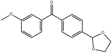 4'-(1,3-DIOXOLAN-2-YL)-3-METHOXYBENZOPHENONE 结构式