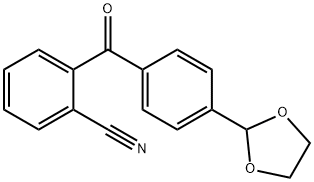 2-CYANO-4'-(1,3-DIOXOLAN-2-YL)BENZOPHENONE 结构式