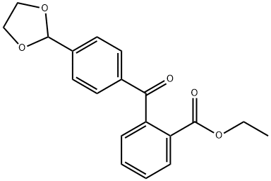 2-CARBOETHOXY-4'-(1,3-DIOXOLAN-2-YL)BENZOPHENONE 结构式