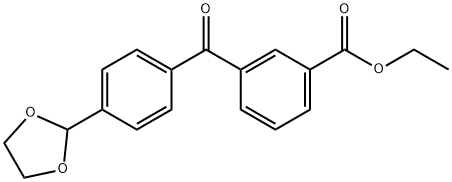 3-CARBOETHOXY-4'-(1,3-DIOXOLAN-2-YL)BENZOPHENONE 结构式