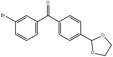 3-BROMO-4'-(1,3-DIOXOLAN-2-YL)BENZOPHENONE 结构式