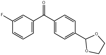 4'-(1,3-DIOXOLAN-2-YL)-3-FLUOROBENZOPHENONE 结构式