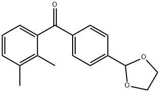 2,3-DIMETHYL-4'-(1,3-DIOXOLAN-2-YL)BENZOPHENONE 结构式