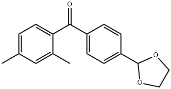 2,4-DIMETHYL-4'-(1,3-DIOXOLAN-2-YL)BENZOPHENONE 结构式