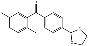 2,5-DIMETHYL-4'-(1,3-DIOXOLAN-2-YL)BENZOPHENONE 结构式