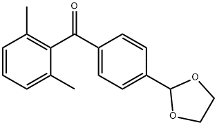 2,6-DIMETHYL-4'-(1,3-DIOXOLAN-2-YL)BENZOPHENONE 结构式