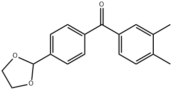 3,4-DIMETHYL-4'-(1,3-DIOXOLAN-2-YL)BENZOPHENONE 结构式