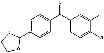 4-CHLORO-4'-(1,3-DIOXOLAN-2-YL)-3-FLUOROBENZOPHENONE 结构式