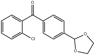 2-CHLORO-4'-(1,3-DIOXOLAN-2-YL)BENZOPHENONE 结构式