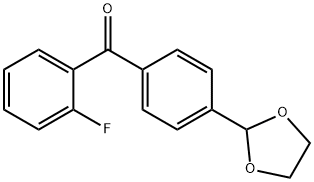 4'-(1,3-DIOXOLAN-2-YL)-2-FLUOROBENZOPHENONE 结构式