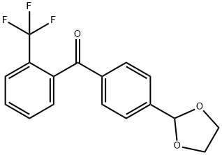 4'-(1,3-DIOXOLAN-2-YL)-2-TRIFLUOROMETHYLBENZOPHENONE 结构式