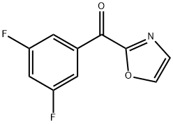 (3,5-二氟苯基)(噁唑-2-基)甲酮 结构式