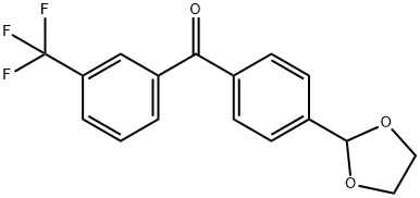 4'-(1,3-DIOXOLAN-2-YL)-3-TRIFLUOROMETHYLBENZOPHENONE 结构式