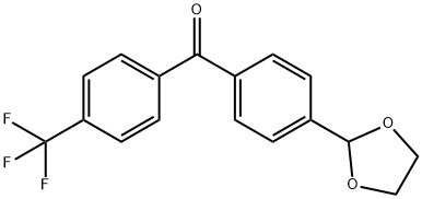 4-(1,3-DIOXOLAN-2-YL)-4'-TRIFLUOROMETHYLBENZOPHENONE 结构式