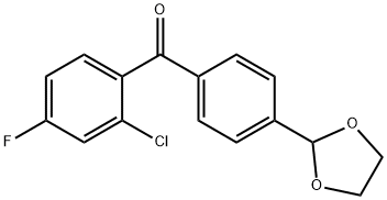 2-CHLORO-4'-(1,3-DIOXOLAN-2-YL)-4-FLUOROBENZOPHENONE 结构式