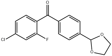 4-CHLORO-4'-(1,3-DIOXOLAN-2-YL)-2-FLUOROBENZOPHENONE 结构式