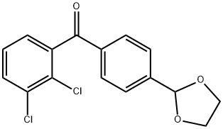 2,3-DICHLORO-4'-(1,3-DIOXOLAN-2-YL)BENZOPHENONE 结构式