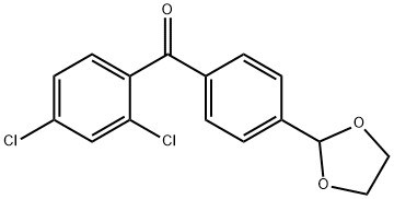 2,4-DICHLORO-4'-(1,3-DIOXOLAN-2-YL)BENZOPHENONE 结构式