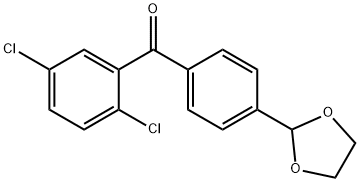 2,5-DICHLORO-4'-(1,3-DIOXOLAN-2-YL)BENZOPHENONE 结构式