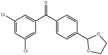 3,5-DICHLORO-4'-(1,3-DIOXOLAN-2-YL)BENZOPHENONE 结构式