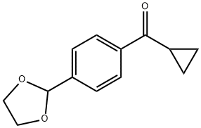 CYCLOPROPYL 4-(1,3-DIOXOLAN-2-YL)PHENYL KETONE 结构式