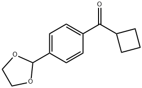 CYCLOBUTYL 4-(1,3-DIOXOLAN-2-YL)PHENYL KETONE 结构式