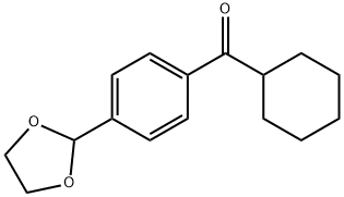 CYCLOHEXYL 4-(1,3-DIOXOLAN-2-YL)PHENYL KETONE 结构式