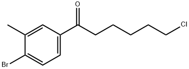 1-(4-BROMO-3-METHYLPHENYL)-6-CHLORO-1-OXOHEXANE 结构式