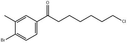 1-(4-BROMO-3-METHYLPHENYL)-7-CHLORO-1-OXOHEPTANE 结构式