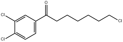 7-CHLORO-1-(3,4-DICHLOROPHENYL)-1-OXOHEPTANE 结构式
